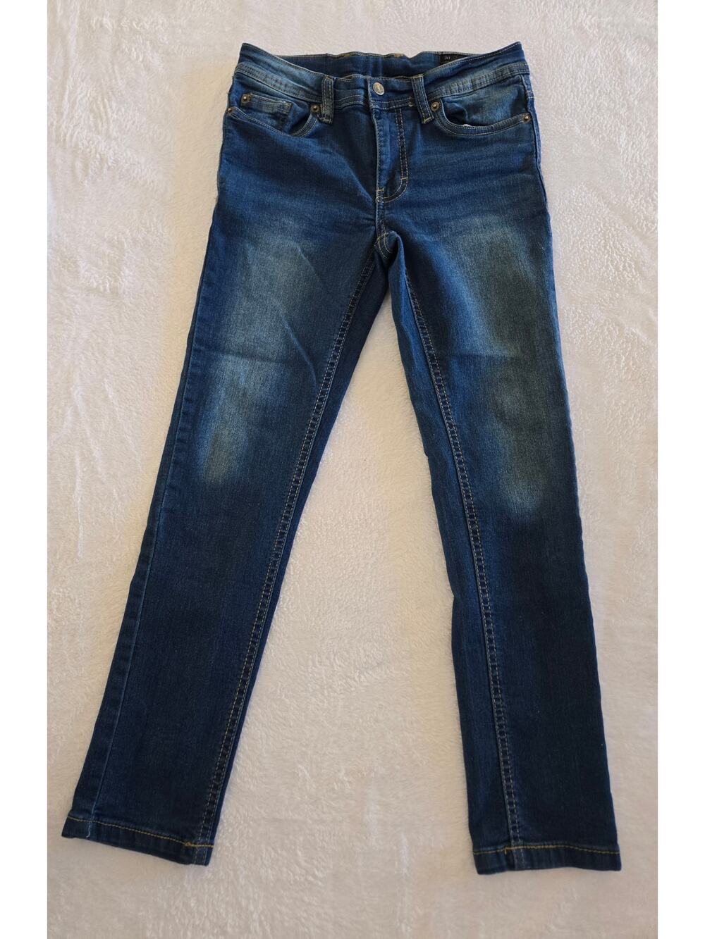 Buffalo David Bitton Evan Slim Straight Jeans Boys 10 12 Blue Stretch Denim